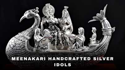 Travel with us - Meenakari Handcrafted Silver Idols